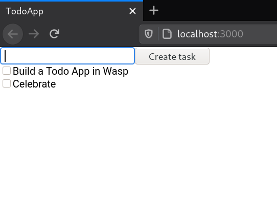 Todo App - creating new task